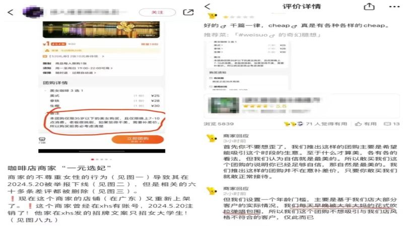 咖啡店‘1元美女限定’活動引法規爭議 律師解析廣告與網路言行界線