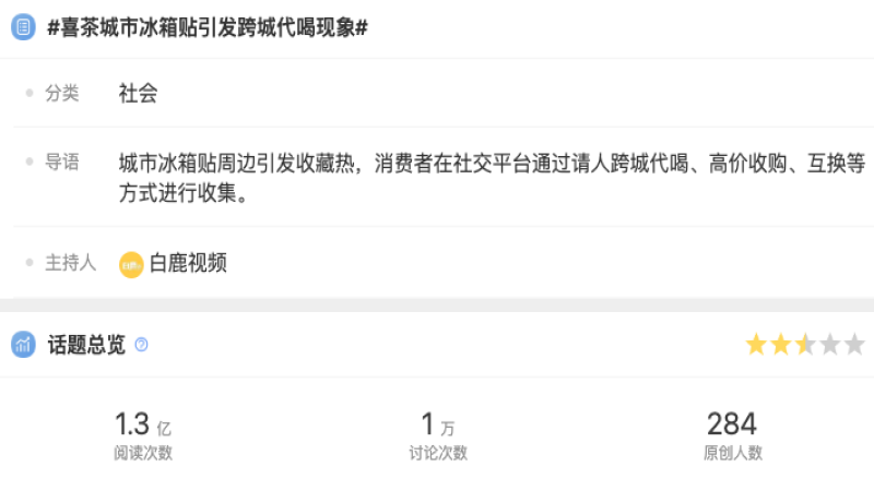 喜茶城市限定冰箱貼炒至百元！官方推積分換領新玩法