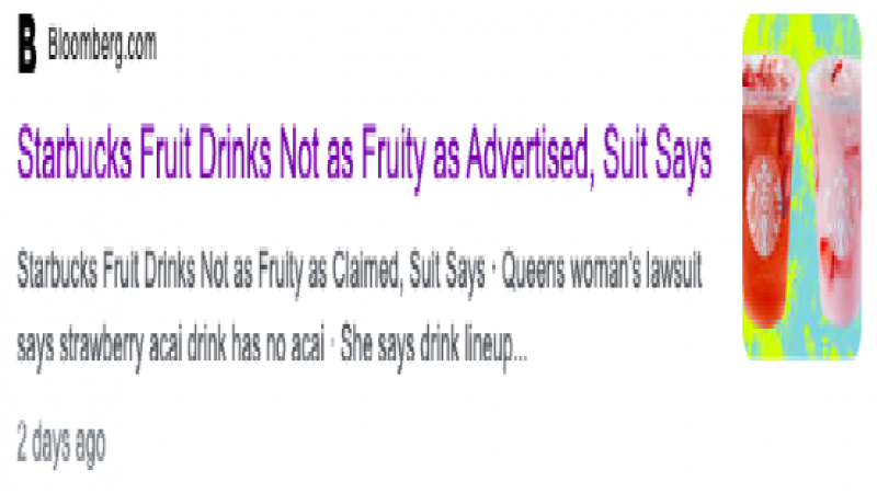 星巴克果味飲品集體訴訟揭密：水果名稱背後的真相與消費者權益
