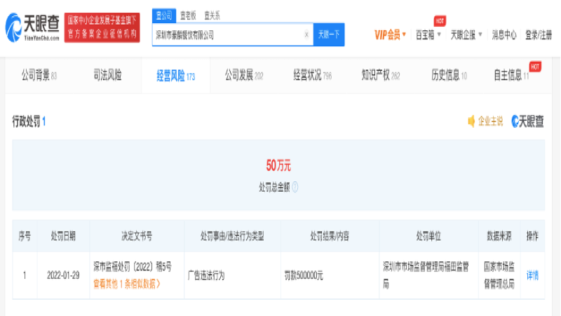 千元橄欖汁涉虛假宣傳罰50萬！喜茶投資品牌野萃山遭查