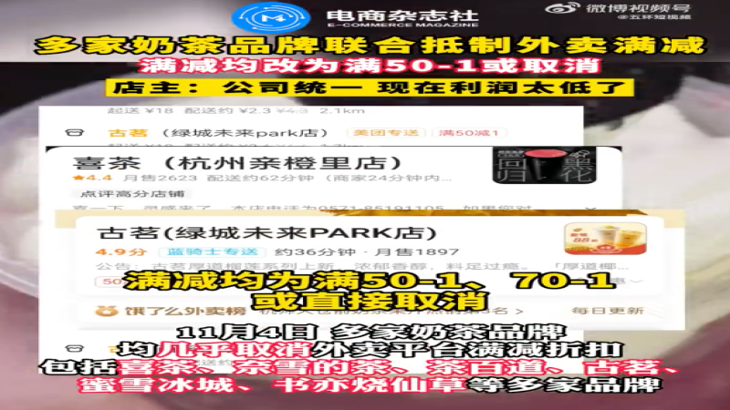 茶飲品牌取消外賣滿減！新茶飲業利潤困境與成本結構解析